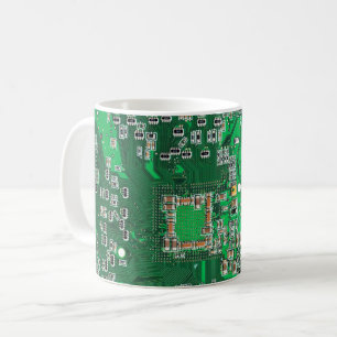 Caneca De Café Conselho do Circuito do Conjunto PCB Verde do Circ