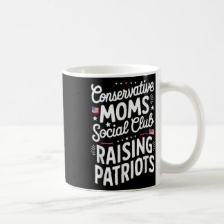 Caneca De Café Conservative Moms Social Club Raising Patriots 