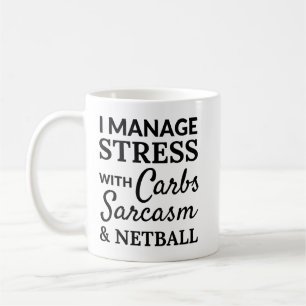 Caneca De Café Consigo estresse com carboidratos, sarcasmo e netb