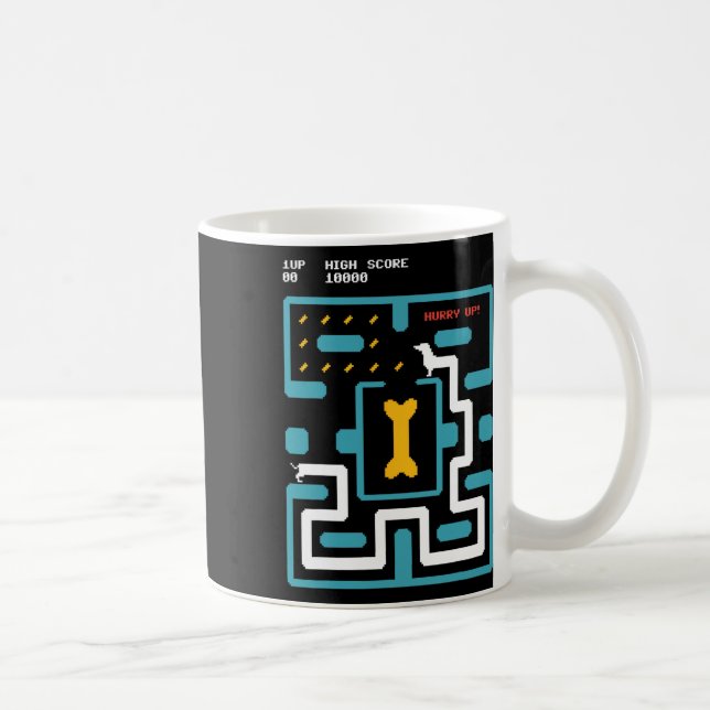 Caneca De Café Console de Jogos Retro Video Game Cachorro Arcade  (Direita)