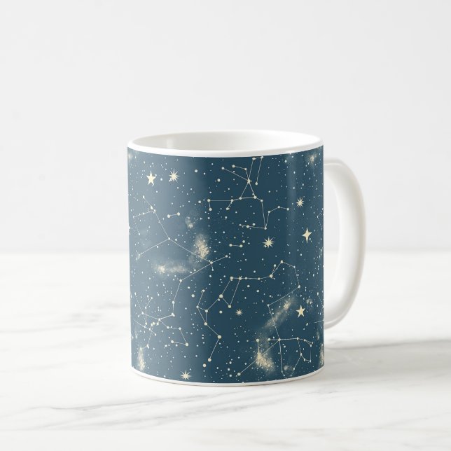 Caneca De Café Constelação Celestial - Noite Estelar (2) (Frente Esquerda)