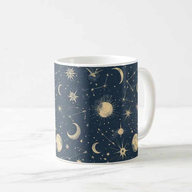 Caneca De Café Constelação Celestial - Noite Estelar (3) (Frente Esquerda)