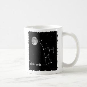 Caneca De Café Constelação de Orion com Lua cheia
