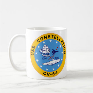 Caneca De Café Constelação do USS CV-64 Transportadora de aeronav