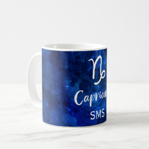 Caneca De Café Constelação do Zodíaco de Capricórnio Galáxia Céu 