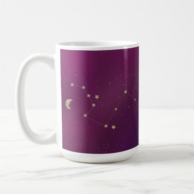 Caneca De Café Constelação Galáxia Ombré (Esquerda)