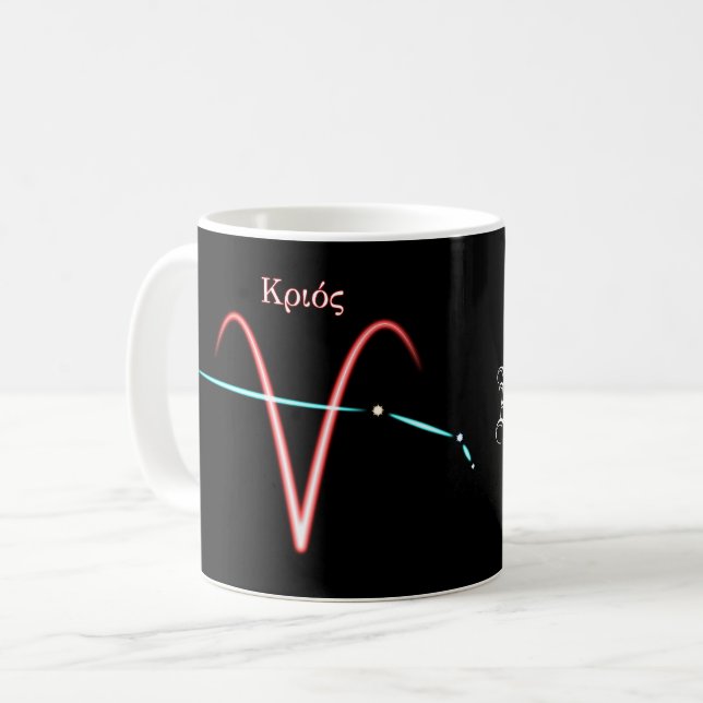 Caneca De Café Constelação Zodiac Aries Coffee Mug (Frente Esquerda)