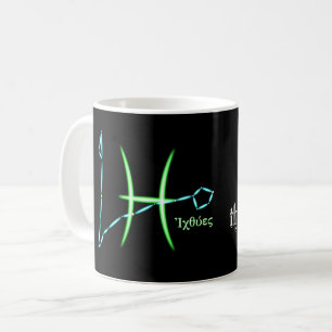Caneca De Café Constelação Zodiac Peixes Café Mug