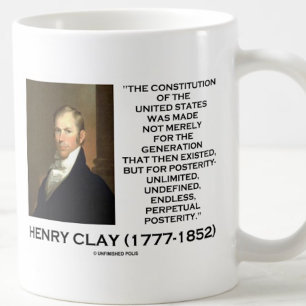 Caneca De Café Constituição de Henry Clay da posteridade dos