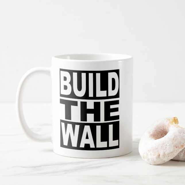 Caneca De Café Construa a parede (Com Donut)