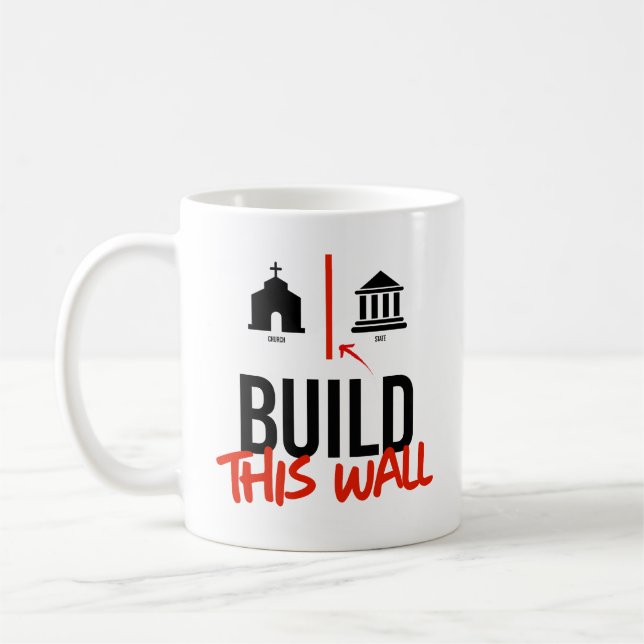 Caneca De Café Construa Este Muro (Esquerda)