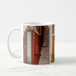 CANECA DE CAFÉ CONSTRUÇÃO DE CONCRETOS DE LARANJA BRANCA E CINZ
