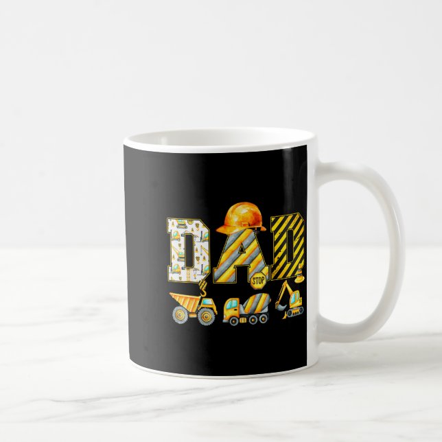 Caneca De Café Construção de Excavadeira de Papai Engraçado Crian (Direita)