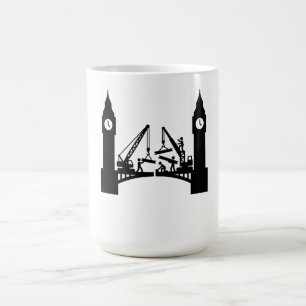Caneca De Café Construção épica da ponte da torre do relógio de L