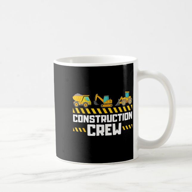Caneca De Café Construction Crew Worker Excavator Boys Girls Kids (Direita)