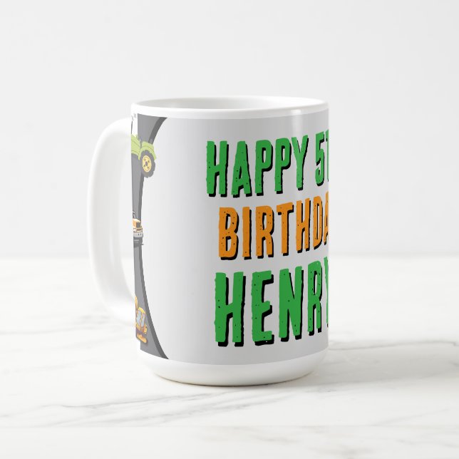 Caneca De Café Construction Dump Truck  (Frente Esquerda)