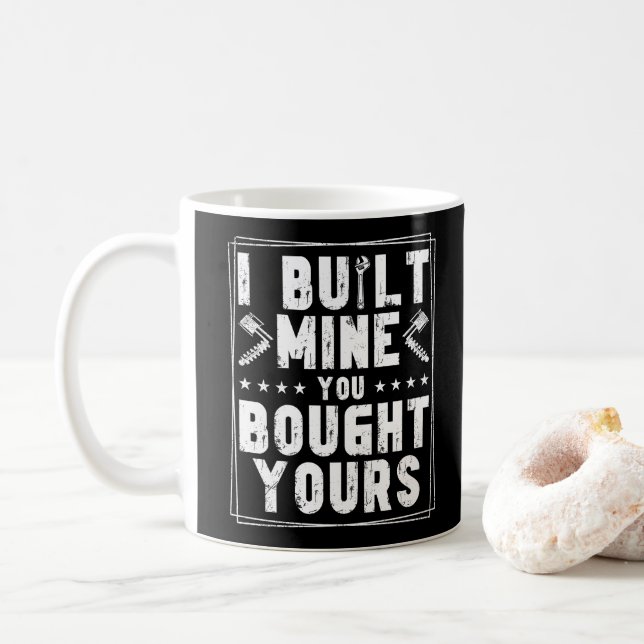 Caneca De Café Construí A Minha Que Comprou A Sua Design Para Mec (Com Donut)