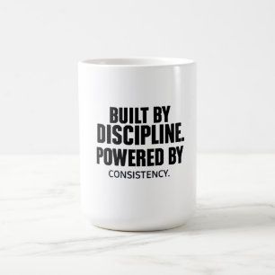 Caneca De Café Construído pela Camiseta de Disciplina Fitness – M