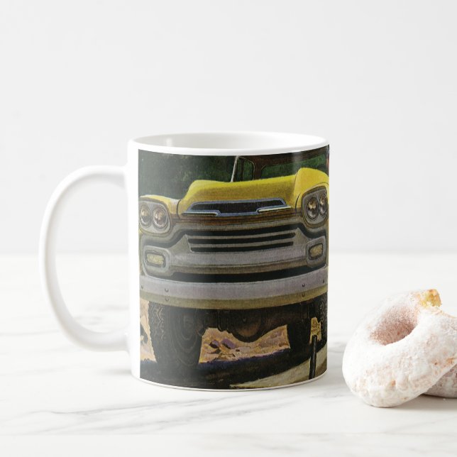 Caneca De Café Construtor de Arquiteto de Negócios Vintage (Com Donut)