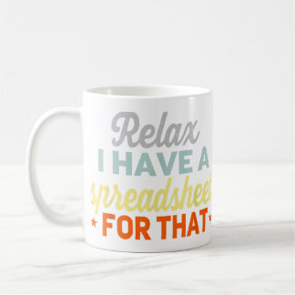 Caneca De Café Contabilista Funny Relax Spreadsheet
