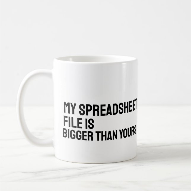 Caneca De Café Contabilista Spreadsheet Funny Mug (Esquerda)