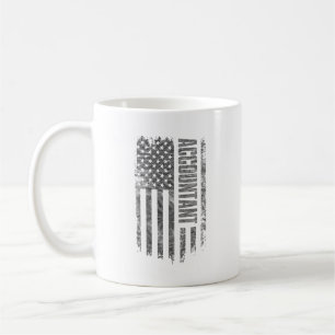 Caneca De Café Contador Bandeira EUA design desgastado