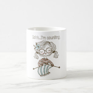 Caneca De Café Contador de pontos para o tricô de Coração do Knit
