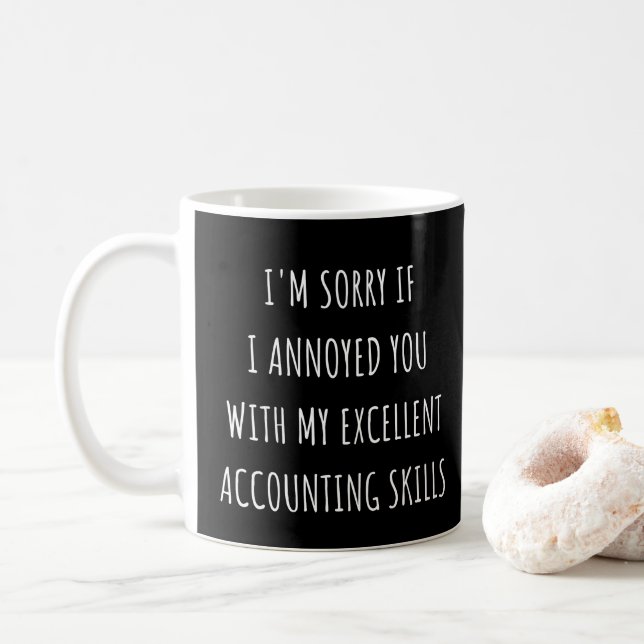 Caneca De Café Contador E Contabilidade Dito Divertido (Com Donut)