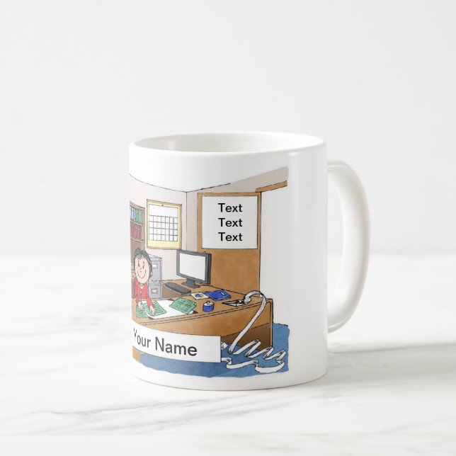 Caneca De Café Contadora, Mulher (Frente Esquerda)
