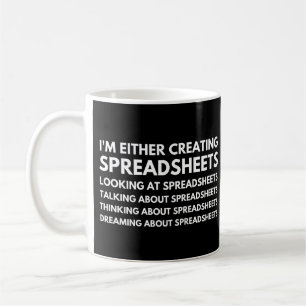 Caneca De Café Contadores & Analistas de Dados Planilhas Engraçad