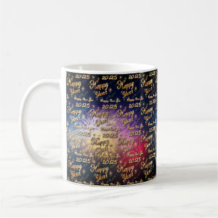Caneca De Café Contagem regressiva para 2025: Na moda Ano Novo Pr