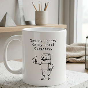 Caneca De Café Conte Com Minha Geometria Sólida Humor Matemático 