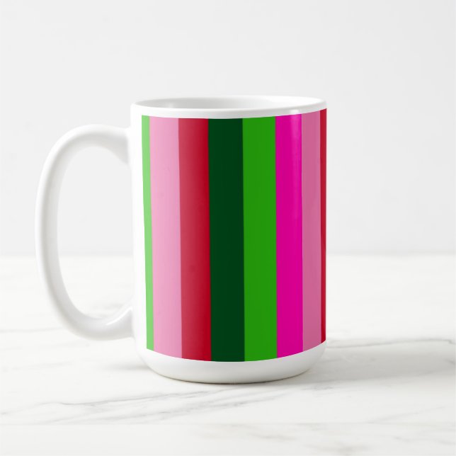 Caneca De Café Contemporary Colors Christmas Stripes  (Esquerda)