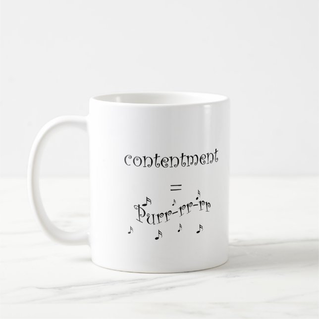 Caneca De Café contentamento é igual a puré com notas musicais (Esquerda)