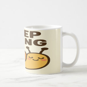 Caneca De Café Continua a Caracol - design motivacional bonito