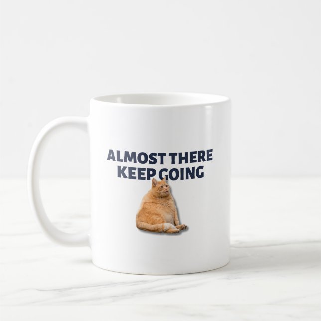 Caneca De Café Continua, gato laranja (Esquerda)
