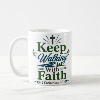 Caneca De Café Continue Andando Com Fé Citação de Esperança Crist
