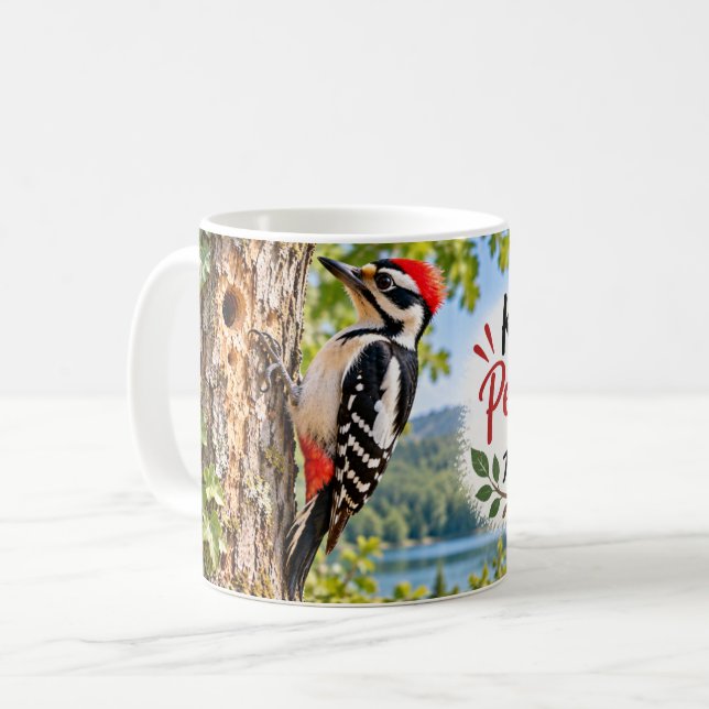 Caneca De Café Continue Bicando Pica-Pau (Frente Esquerda)