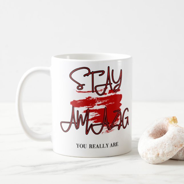 Caneca De Café Continue Incrível (Com Donut)