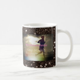 Caneca De Café Continue Movendo a Glitter Castanho