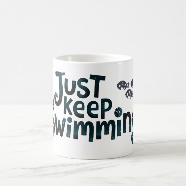 Caneca De Café Continue nadando (Centro)
