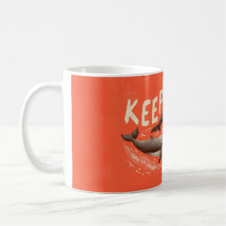 Caneca De Café Continue Nadando Baleias