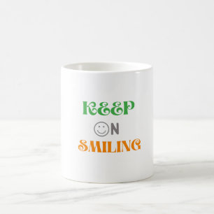 Caneca De Café Continue sorrindo