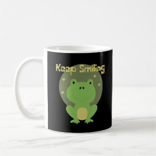 Caneca De Café Continue sorrindo o sapo verde do bebê Kawaii sorr