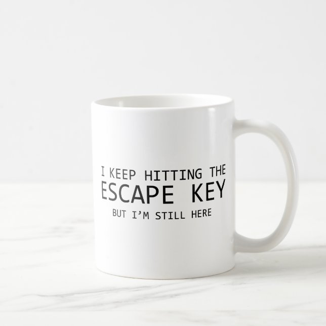 Caneca De Café Continuo a acertar na chave de fuga, mas ainda est (Direita)
