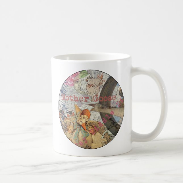 Caneca De Café Conto de Fadas da Rima Infantil da Mamãe Gansa (Direita)