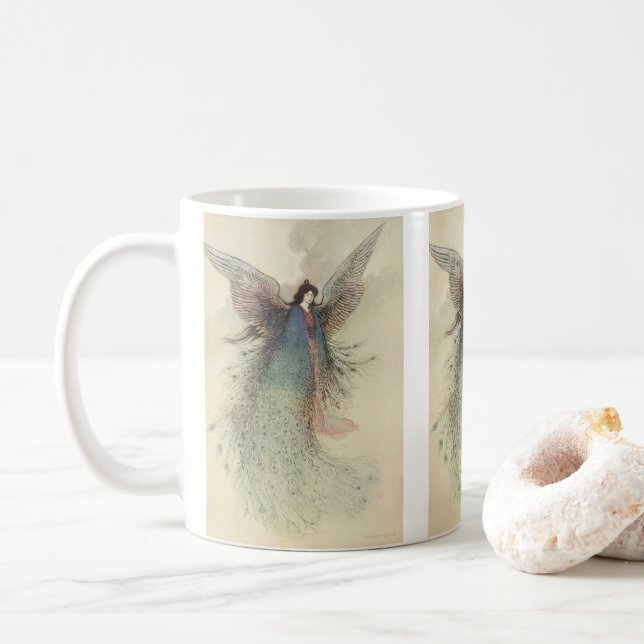 Caneca De Café Conto de Fadas Japonês Antigo, A Donzela da Lua (Com Donut)