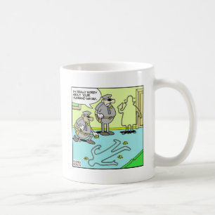Caneca De Café Contorno de Giz Presentes Divertidos para Polícia