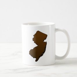 Caneca De Café Contorno de New Jersey Brown