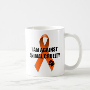 Caneca De Café Contra a fita alaranjada da consciência da